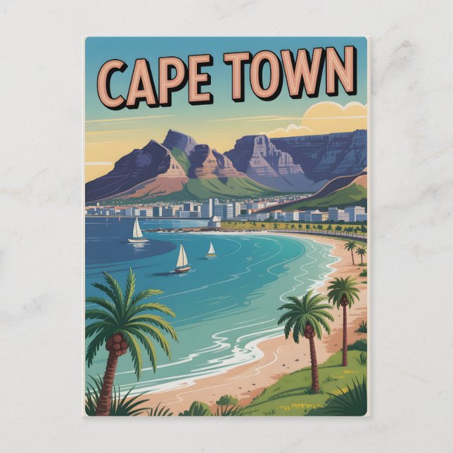 Cape Town vintage Postcard (Front)
