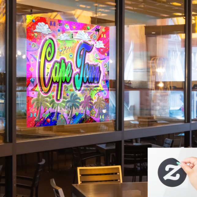 Cape Town Vista Express Window Cling (Restaurant Window)