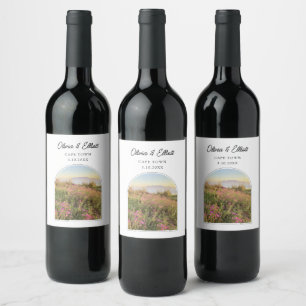 Cape Town Wedding Favour Personalised Wine Label