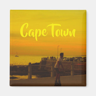 Cape Town ZA Sea Point Promenade Sunset Magnet