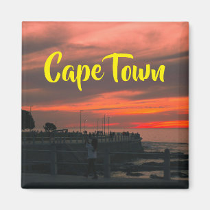 Cape Town ZA Sea Point Promenade Sunset Magnet