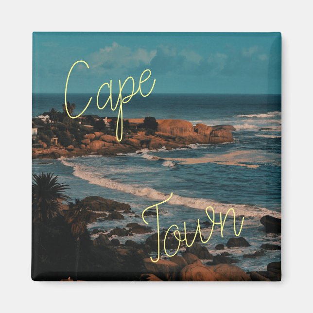 Cape Town ZA South Africa Ocean Panorama Magnet (Front)