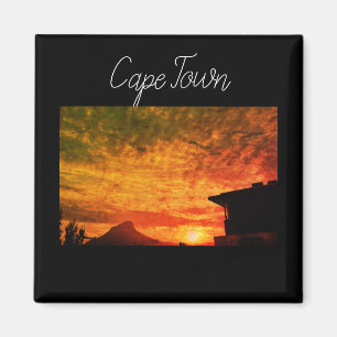 Cape Town ZA South Africa Sunset Panorama Magnet