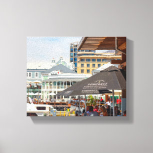 Cape Town ZA Waterfront Cityscape Life Canvas Print