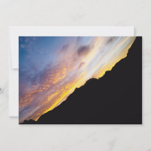 Cape Verde Abstract Sunset Diagonal Mountain Card