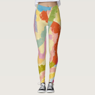 Cape Verde Badja Dance Abstract Illustration Leggings