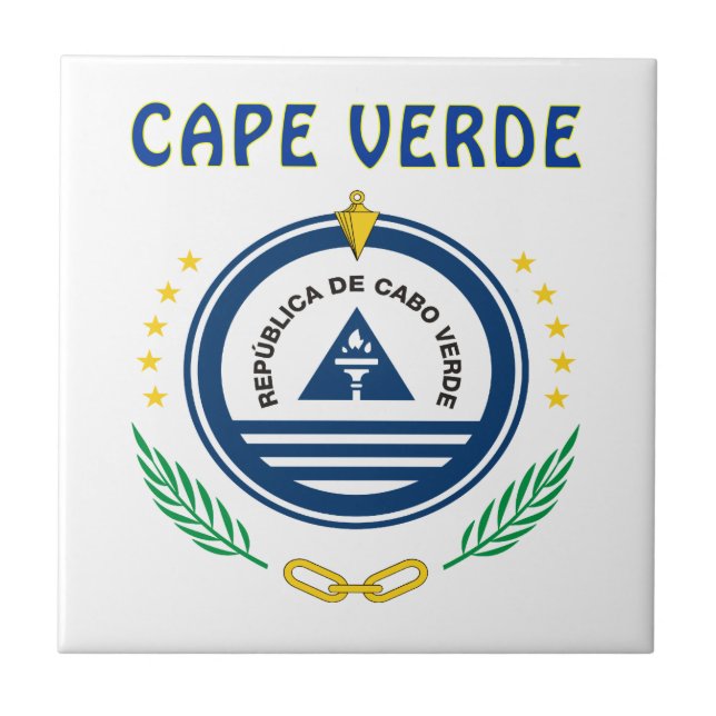 Cape Verde Coat Of Arms Tile (Front)