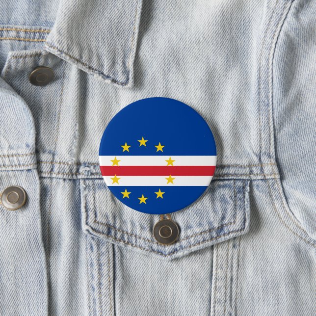 Cape Verde flag 7.5 Cm Round Badge (In Situ)