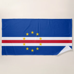 Cape Verde Flag Beach Towel