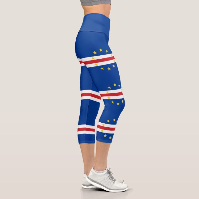 Cape Verde Flag Capri Leggings (Right)