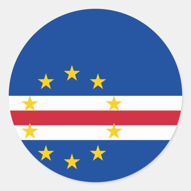 Cape Verde Flag Classic Round Sticker (Front)