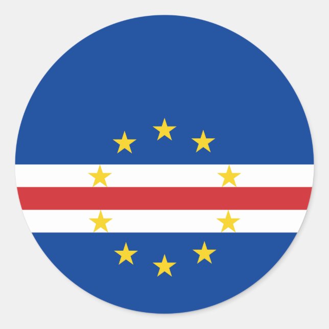 Cape Verde Flag Classic Round Sticker (Front)