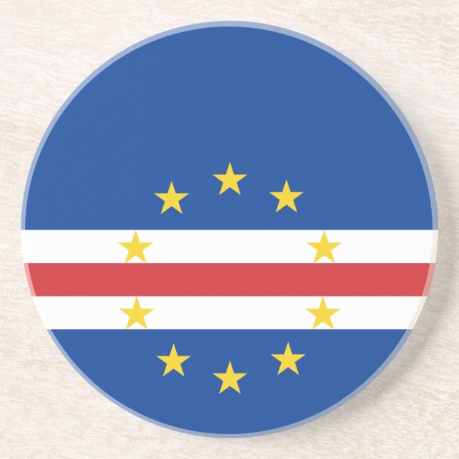 Cape Verde Flag Coaster (Front)
