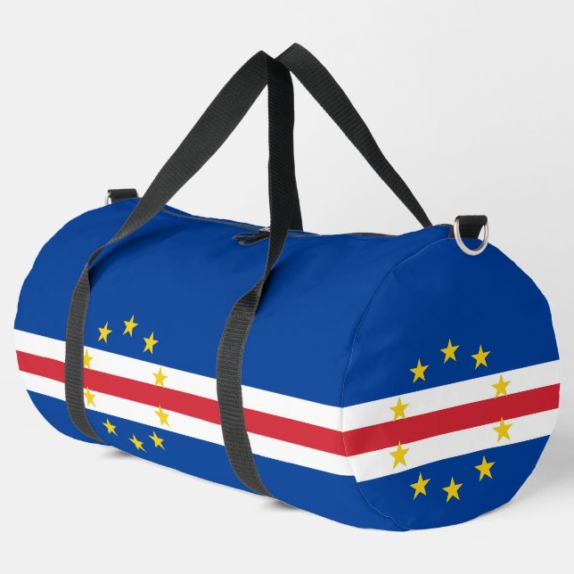 Cape Verde flag Duffle Bag (Left Corner)