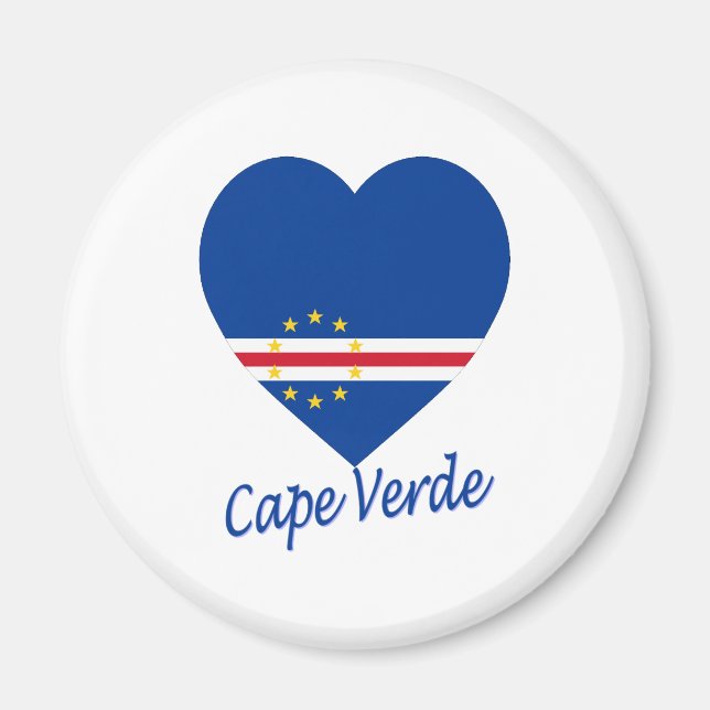 Cape Verde Flag Heart Magnet (Front)