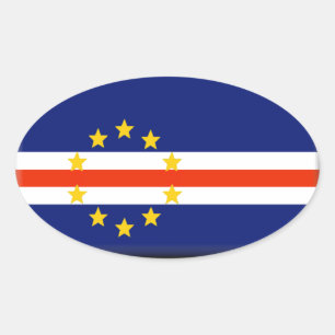 Cape Verde Flag Oval Sticker