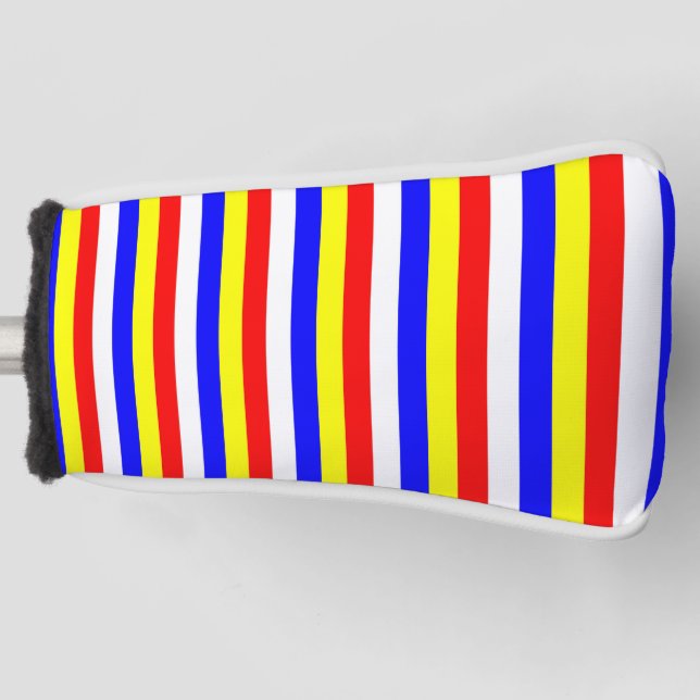 Cape Verde flag stripes country pattern symbol Golf Head Cover (Front)
