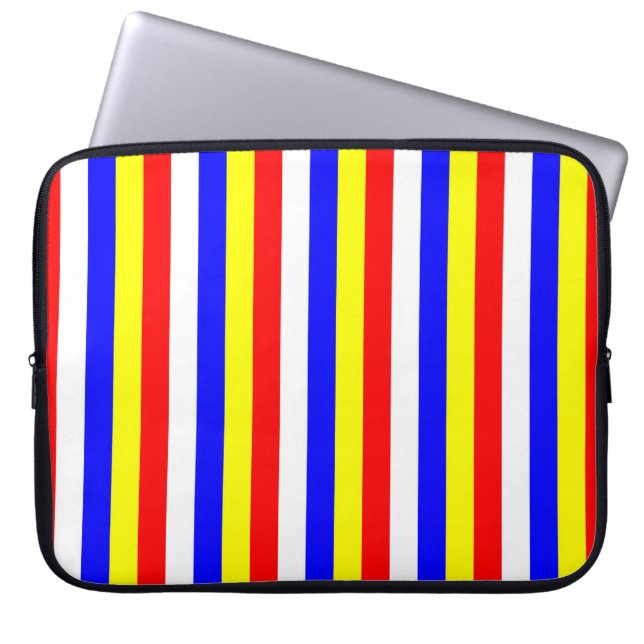 Cape Verde flag stripes country pattern symbol Laptop Sleeve (Front)
