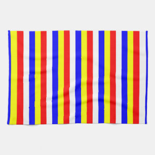 Cape Verde flag stripes country pattern symbol Tea Towel