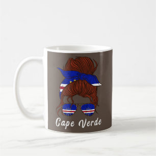 Cape Verde Girl Bandanna Woman Messy Bun Cape Coffee Mug