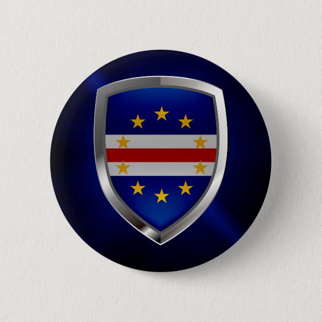 Cape Verde Mettalic Emblem 6 Cm Round Badge (Front)
