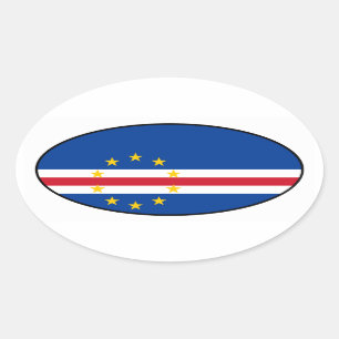 Cape Verde Oval Flag Sticker