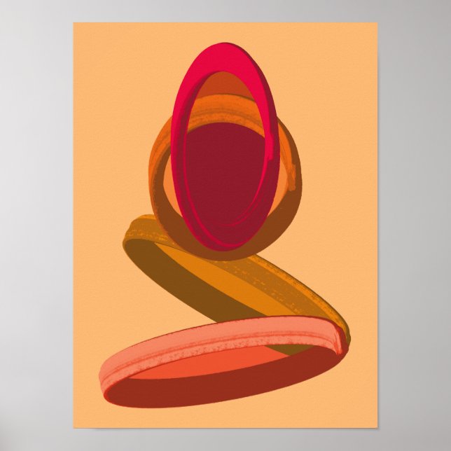 Cape Verde Rain to Cachupa Abstract Illustration Poster (Front)