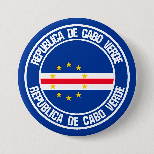 Cape Verde Round Emblem 7.5 Cm Round Badge (Front)