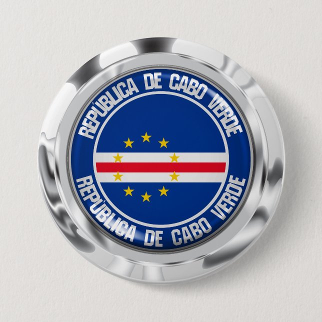 Cape Verde Round Emblem 7.5 Cm Round Badge (Front)