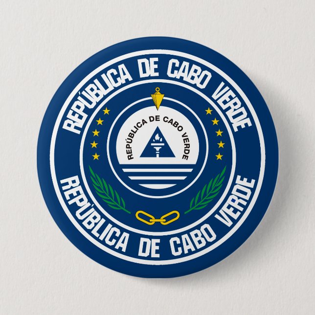 Cape Verde Round Emblem 7.5 Cm Round Badge (Front)