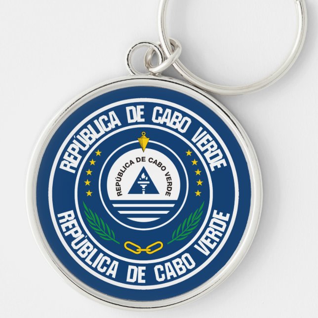 Cape Verde Round Emblem Key Ring (Front)