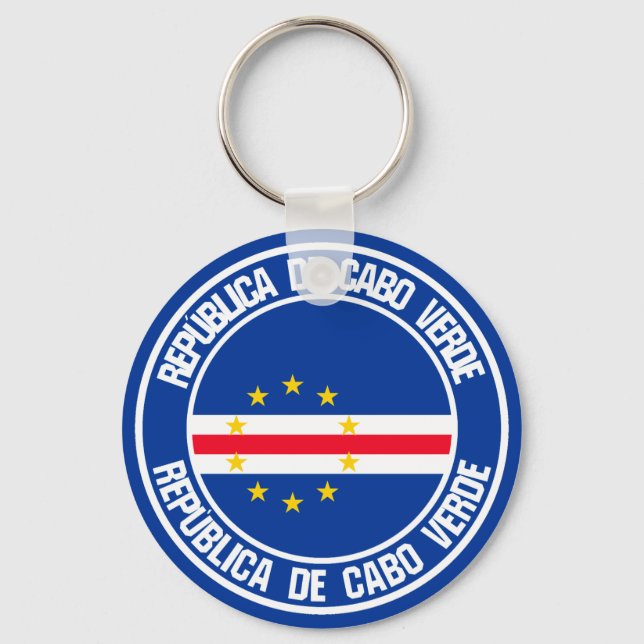 Cape Verde Round Emblem Key Ring (Front)
