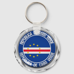 Cape Verde Round Emblem Key Ring