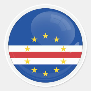 Cape Verde Round icon flag Classic Round Sticker