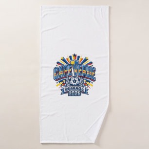 Cape Verde Soccer 2026 Soccer Bold Country Typogra Bath Towel