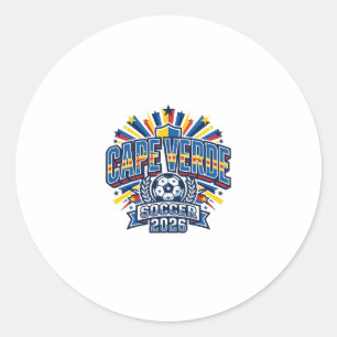 Cape Verde Soccer 2026 Soccer Bold Country Typogra Classic Round Sticker