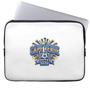 Cape Verde Soccer 2026 Soccer Bold Country Typogra Laptop Sleeve
