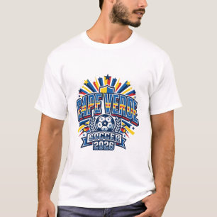 Cape Verde Soccer 2026 Soccer Bold Country Typogra T-Shirt