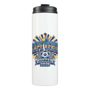 Cape Verde Soccer 2026 Soccer Bold Country Typogra Thermal Tumbler