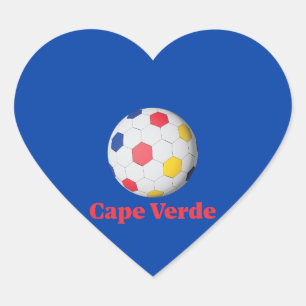 cape verde soccer heart sticker