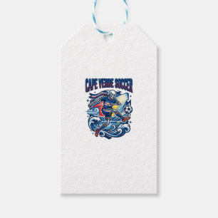 Cape Verde Soccer Skeleton Striker Nations Premium Gift Tags