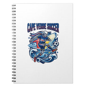 Cape Verde Soccer Skeleton Striker Nations Premium Notebook