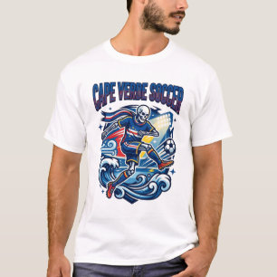 Cape Verde Soccer Skeleton Striker Nations Premium T-Shirt