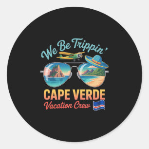 Cape Verde Vacation Cabo Verde Flag Pride Verdian Classic Round Sticker