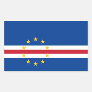 Cape Verde/Verdian/Verdean Flag Rectangular Sticker