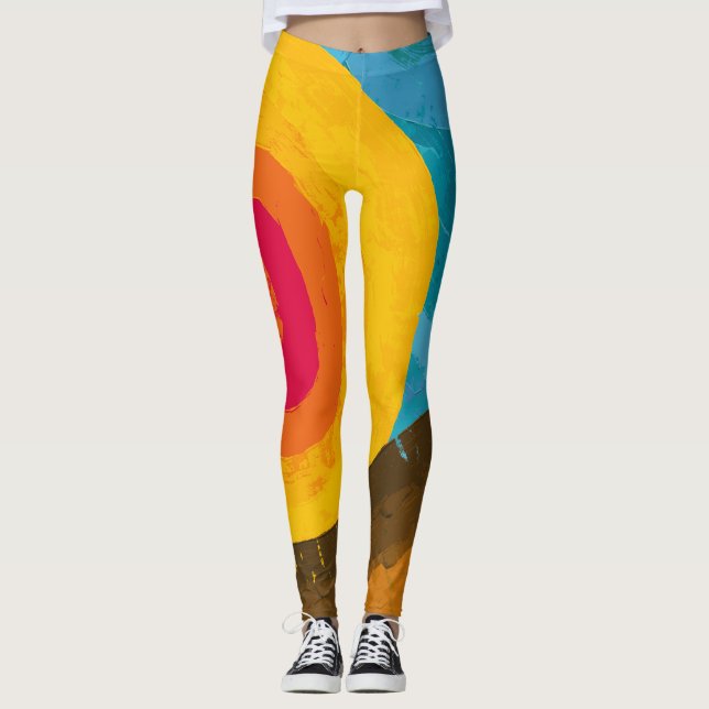Cape Verde Vibrant Sunset Leggings (Front)