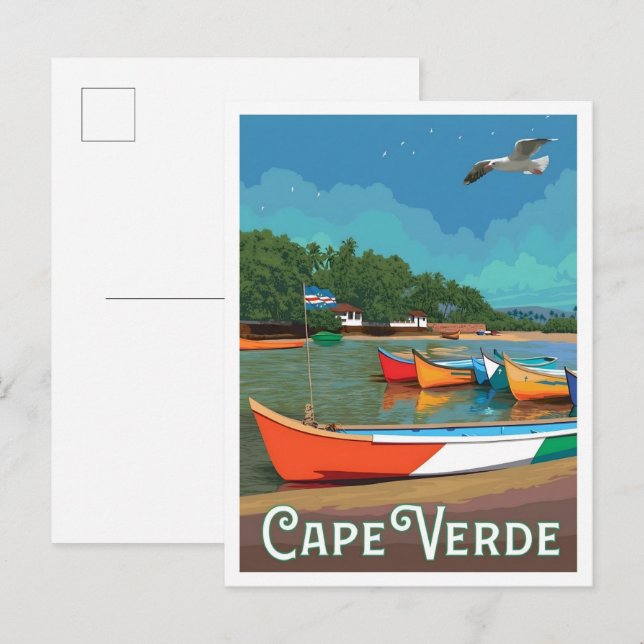 Cape Verde Vintage Travel  Postcard (Front/Back)