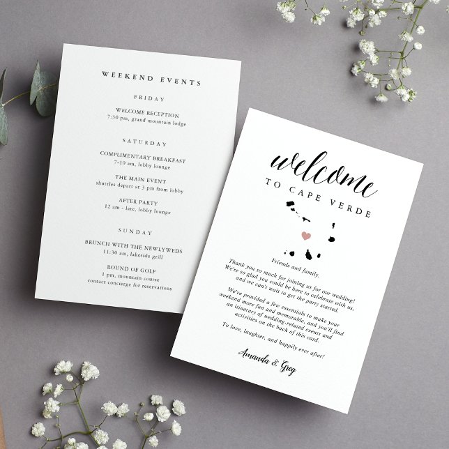 Cape Verde Wedding Welcome Letter & Itinerary (Creator Uploaded)