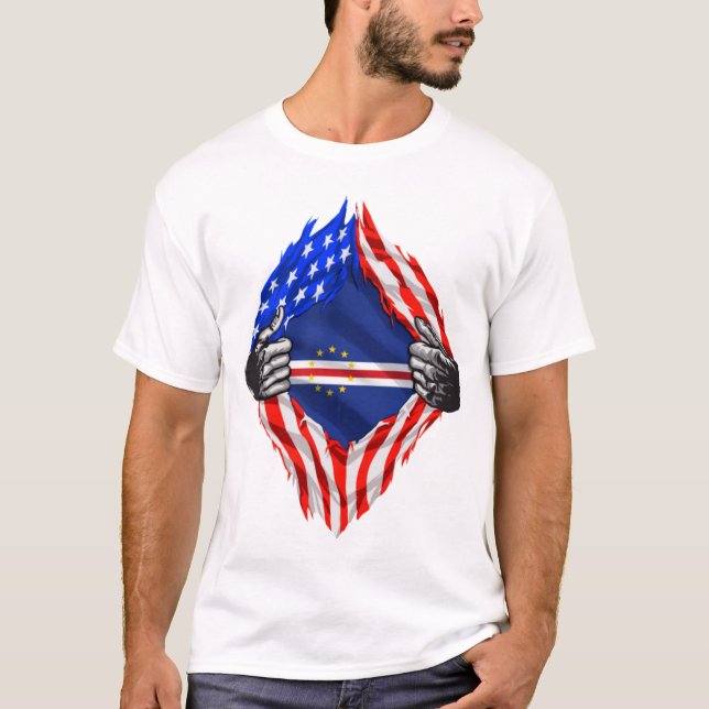 Cape Verdean American Strong T-Shirt (Front)