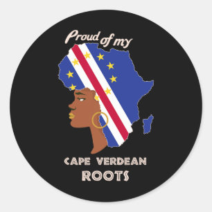 Cape Verdean Roots Black History Month Women's  Classic Round Sticker